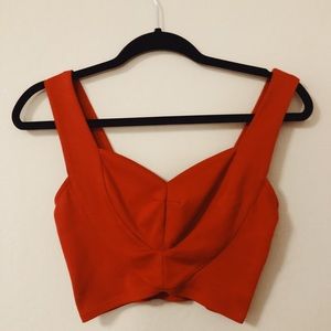 Heart shaped red hot crop top